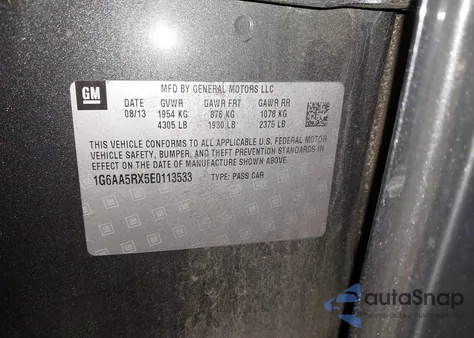 2014 Cadillac Ats Standard from USA, damaged, VIN 1G6AA5RX5E0113533